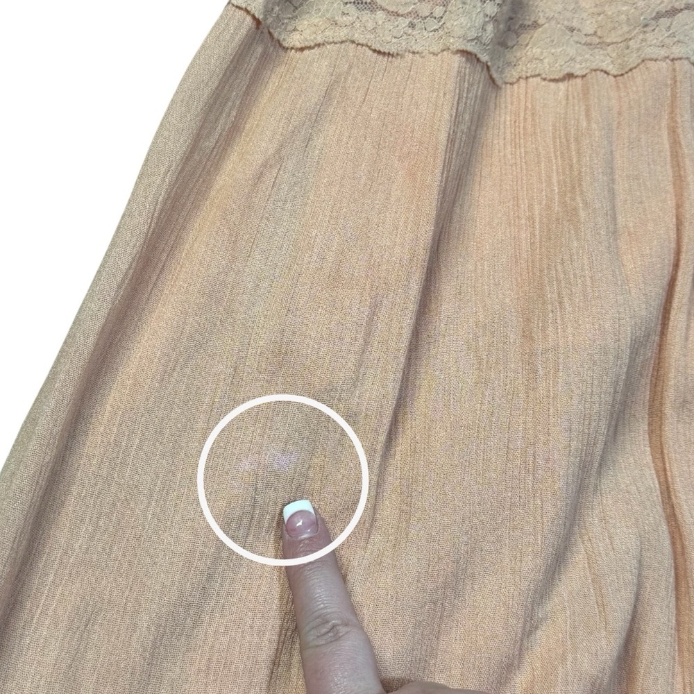 L Love‎ Fairy Ethereal Cottagecore Peasant Bohemian Tiered Gauzy Maxi Dress M - Picture 10 of 12